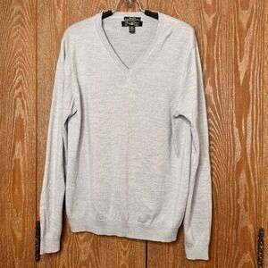 Pronto Uomo XL Extra Fine‎ Merino Wool V-Neck Slim Fit Sweater Mens Long Sleeve